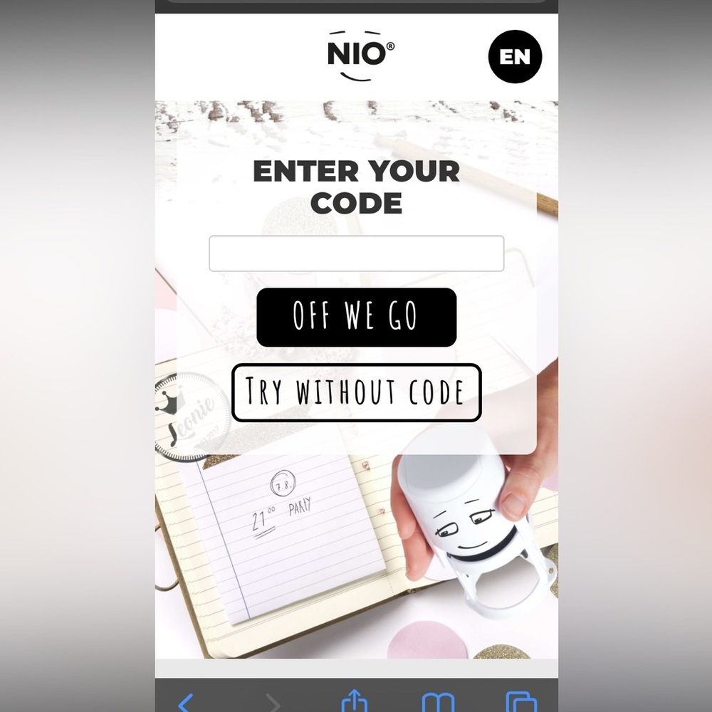 MY-NIO Personalized Rubber Stamp Voucher, create ur stamp on line, NWT - Picture 2 of 16